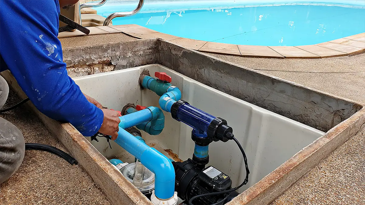 Pompe de piscine qui fait des bulles