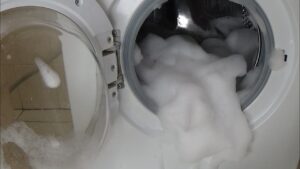 Lave linge qui déborde