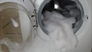 Lave linge qui déborde