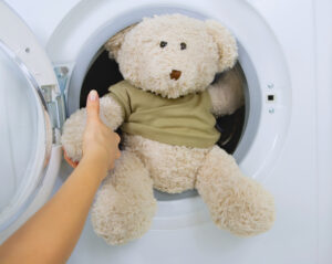 Lave linge qui peluche